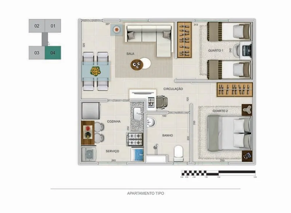 Apartamento, 2 quartos, 43 m² - Foto 12