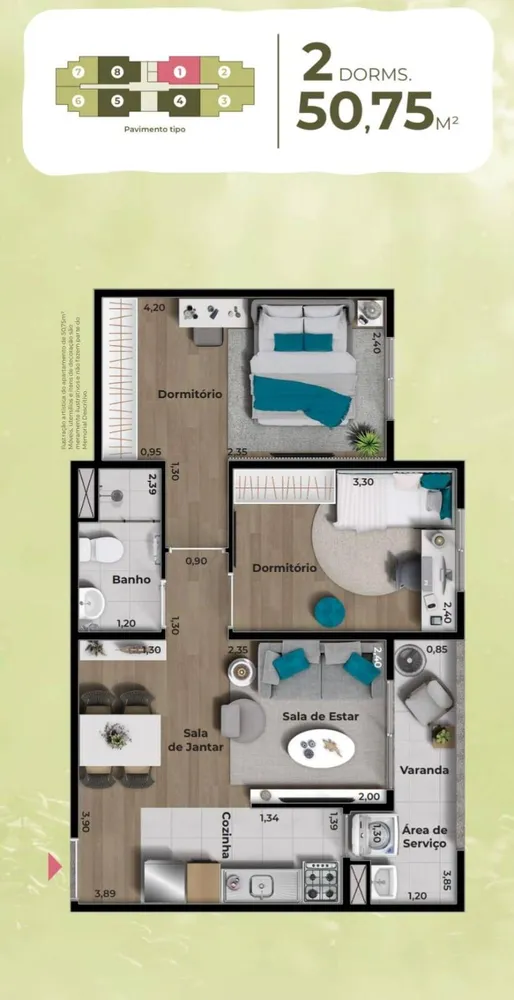Apartamento, 2 quartos - Foto 6