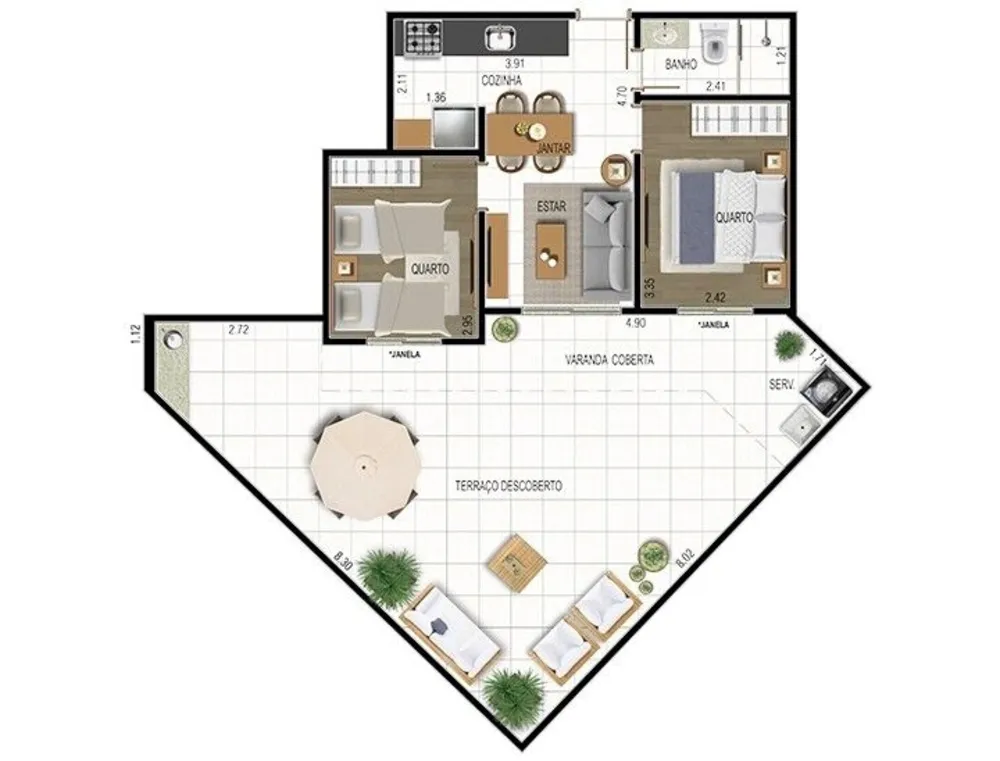 Apartamento, 2 quartos, 77 m² - Foto 4