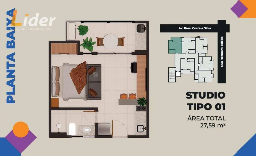 Kitnet-Studio, 27 m² - Foto 4
