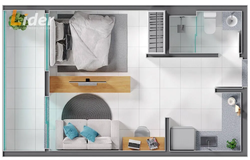 Kitnet-Studio, 30 m² - Foto 2