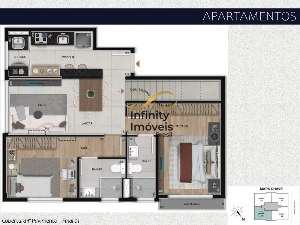 Cobertura, 2 quartos, 129 m² - Foto 4