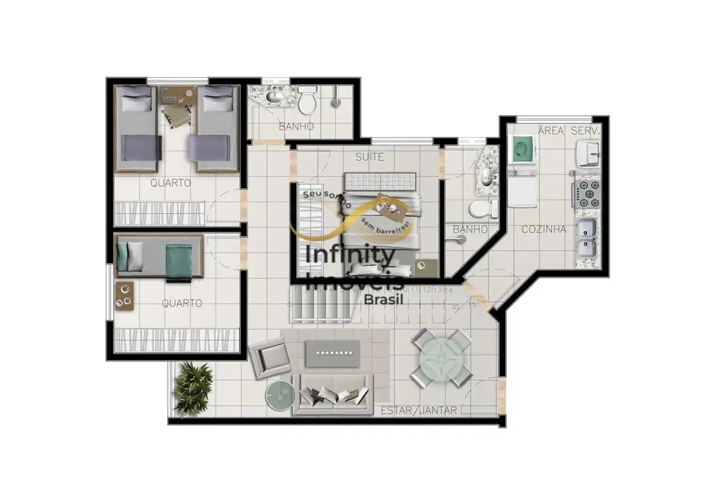 Cobertura, 3 quartos, 126 m² - Foto 4