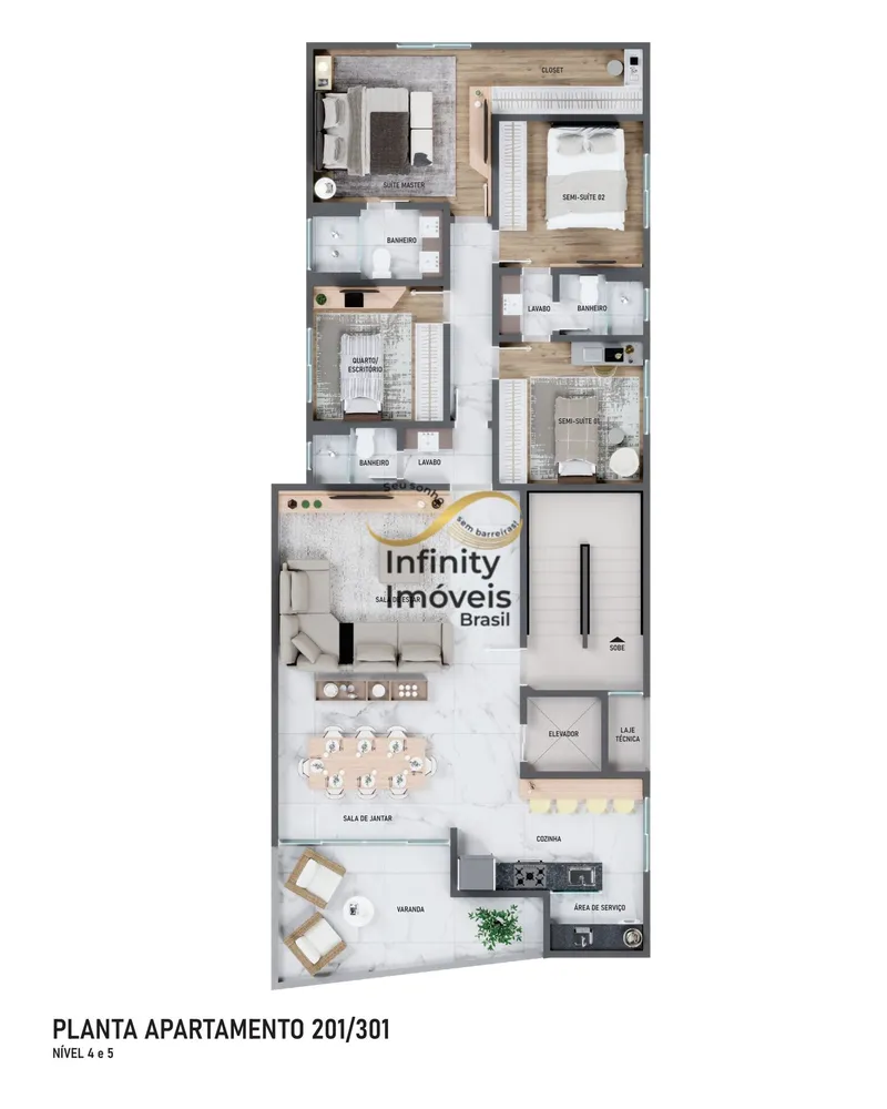 Apartamento, 4 quartos, 145 m² - Foto 3