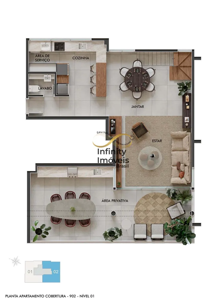 Cobertura, 3 quartos, 165 m² - Foto 2