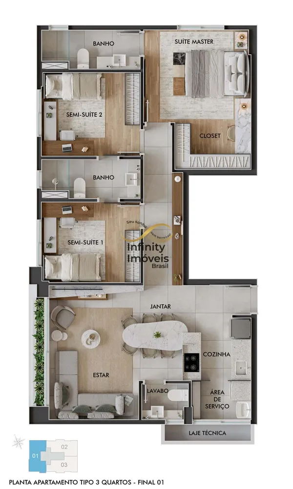 Cobertura, 3 quartos, 165 m² - Foto 4