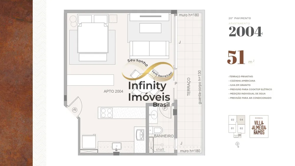 Apartamento, 1 quarto, 34 m² - Foto 2