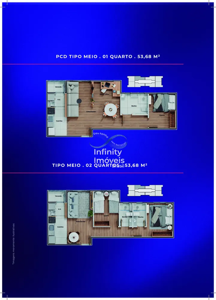 Apartamento, 2 quartos, 54 m² - Foto 3