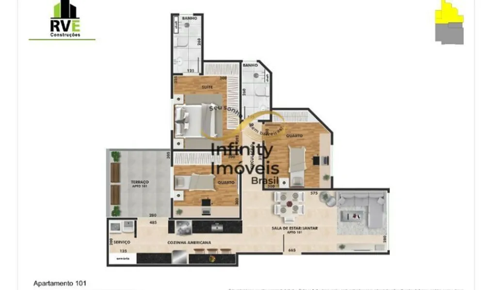 Cobertura, 3 quartos, 51 m² - Foto 4