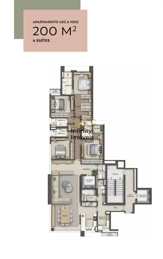 Apartamento, 4 quartos, 265 m² - Foto 3
