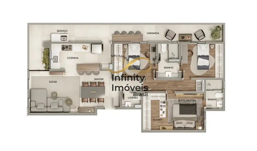 Apartamento, 3 quartos, 90 m² - Foto 2