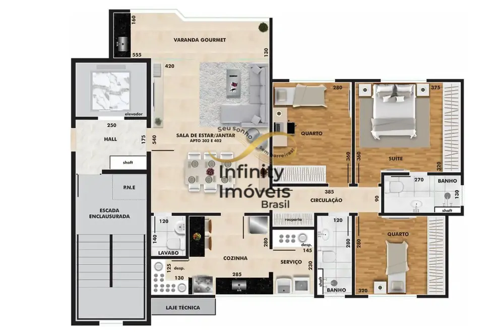 Apartamento, 3 quartos, 183 m² - Foto 2