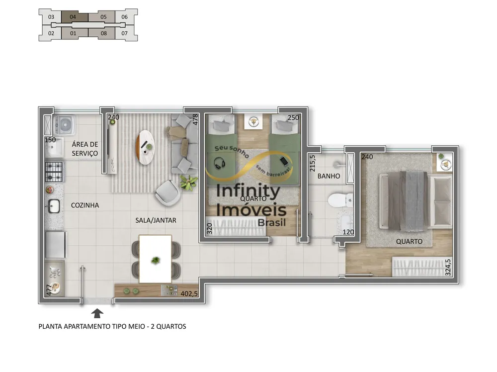 Apartamento, 2 quartos, 48 m² - Foto 4