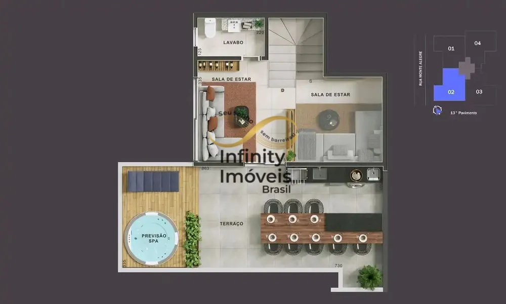 Cobertura, 2 quartos, 128 m² - Foto 3