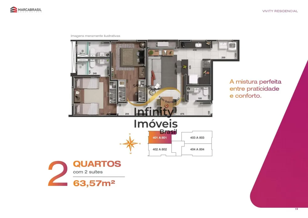 Apartamento, 2 quartos, 63 m² - Foto 2
