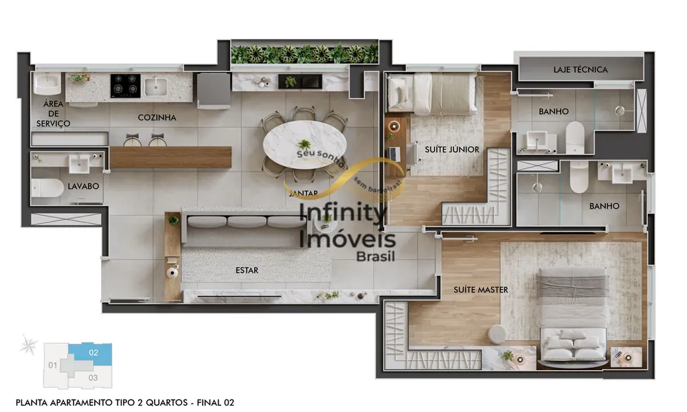 Apartamento, 3 quartos, 70 m² - Foto 4
