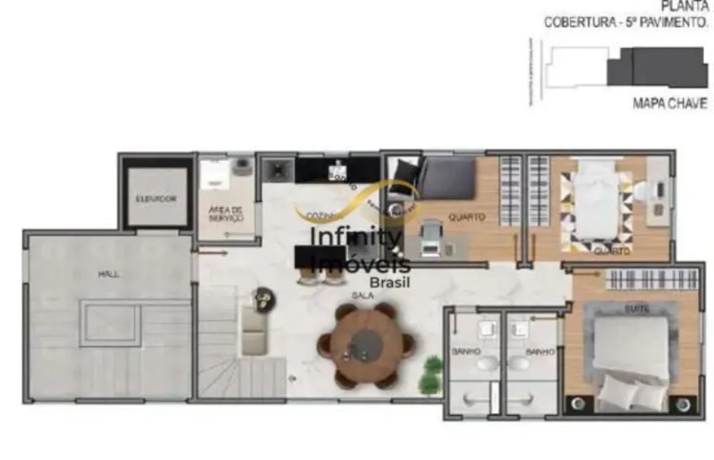 Cobertura, 4 quartos, 144 m² - Foto 3
