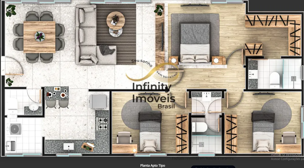 Apartamento, 3 quartos, 90 m² - Foto 3