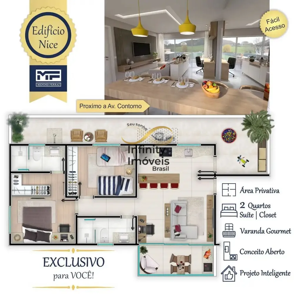 Cobertura, 2 quartos, 95 m² - Foto 4