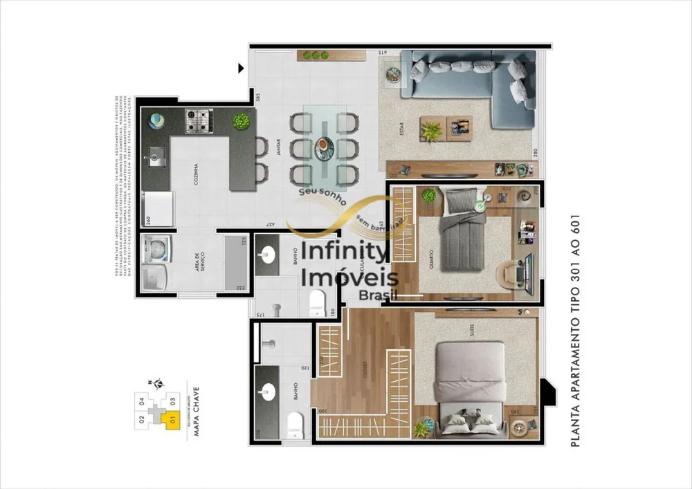 Apartamento, 2 quartos, 66 m² - Foto 1