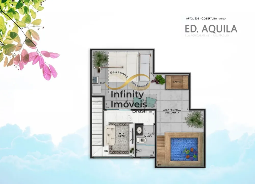 Cobertura, 2 quartos, 43 m² - Foto 3