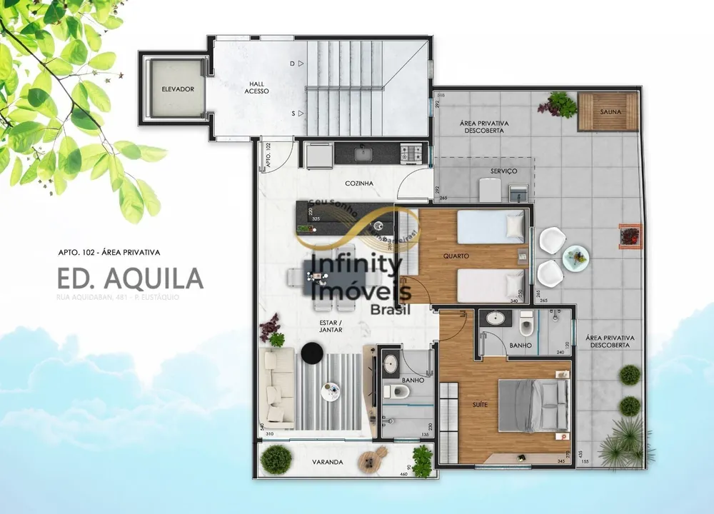 Cobertura, 2 quartos, 43 m² - Foto 1