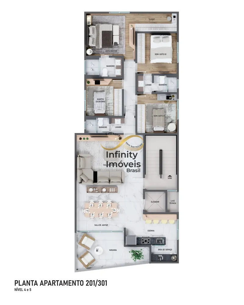 Apartamento, 4 quartos, 145 m² - Foto 3