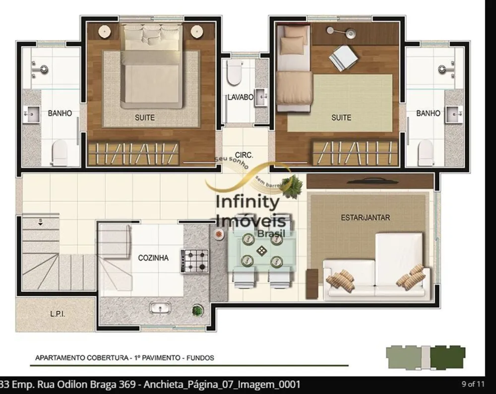 Cobertura, 3 quartos, 123 m² - Foto 4