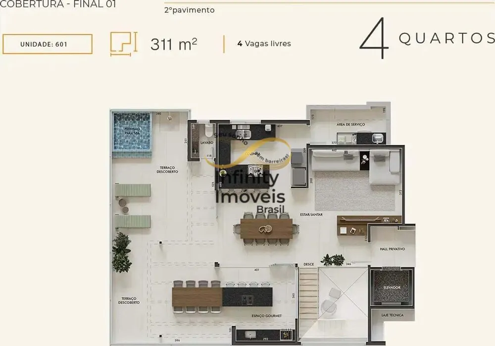 Cobertura, 4 quartos, 290 m² - Foto 4