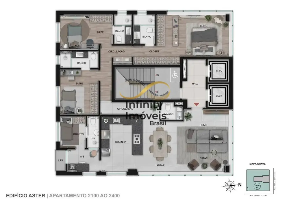 Apartamento, 3 quartos, 193 m² - Foto 3