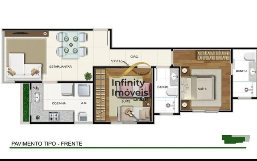 Cobertura, 2 quartos, 127 m² - Foto 3