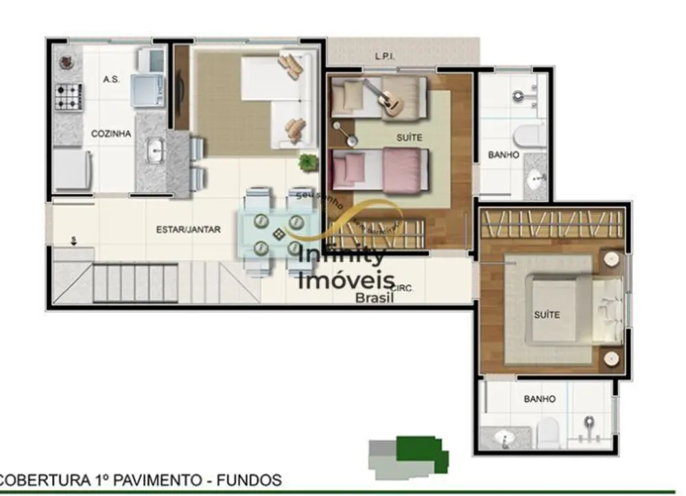 Cobertura, 2 quartos, 127 m² - Foto 1