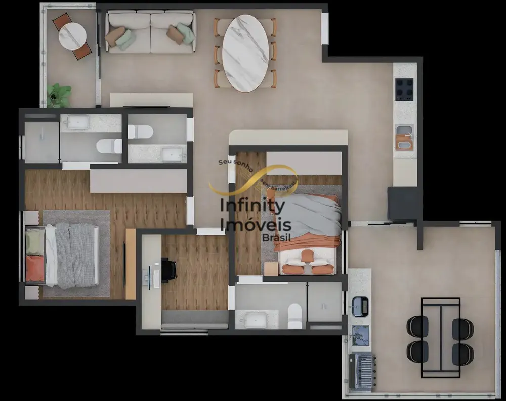 Cobertura, 3 quartos, 163 m² - Foto 1