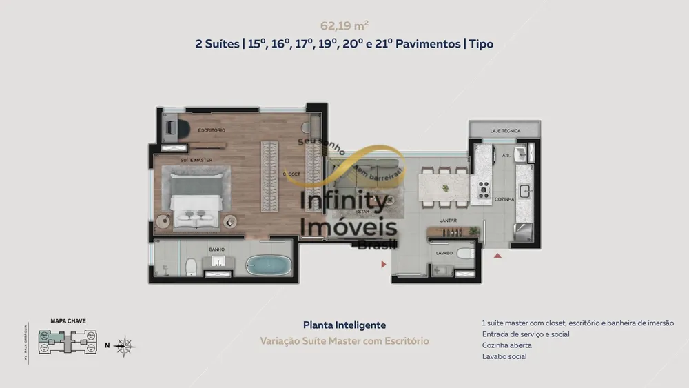 Apartamento, 2 quartos, 62 m² - Foto 4