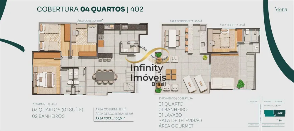 Cobertura, 3 quartos, 166 m² - Foto 4