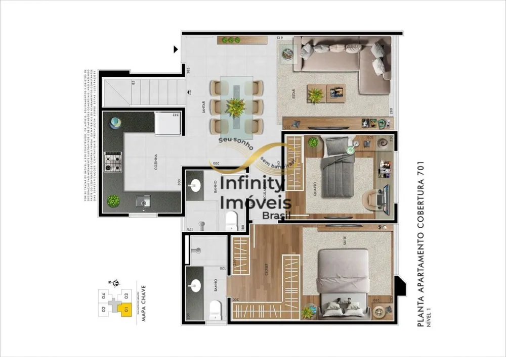 Cobertura, 2 quartos, 132 m² - Foto 3