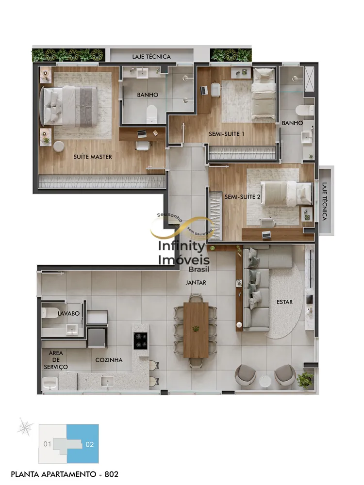 Cobertura, 3 quartos, 86 m² - Foto 4