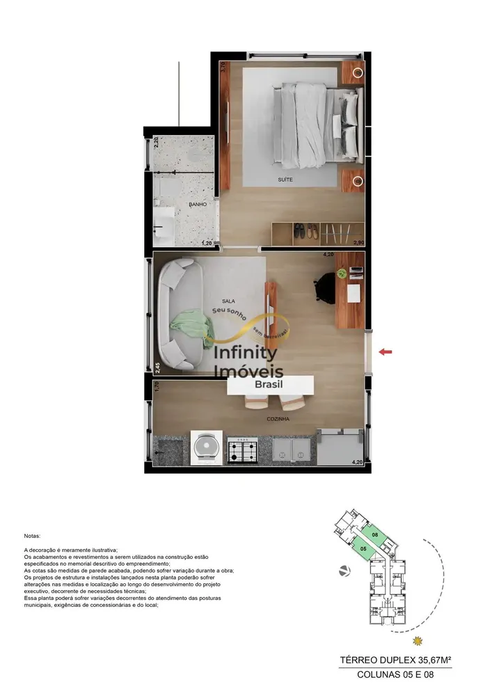 Cobertura, 1 quarto, 77 m² - Foto 4