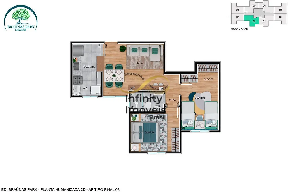 Apartamento, 2 quartos, 45 m² - Foto 4