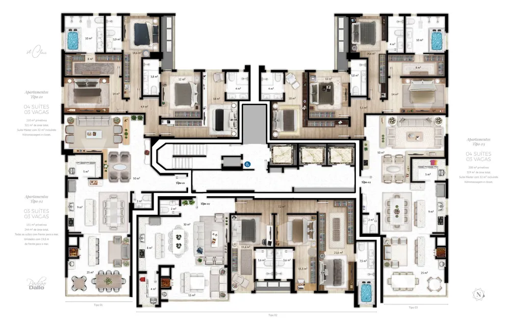 Apartamento, 3 quartos, 151 m² - Foto 2
