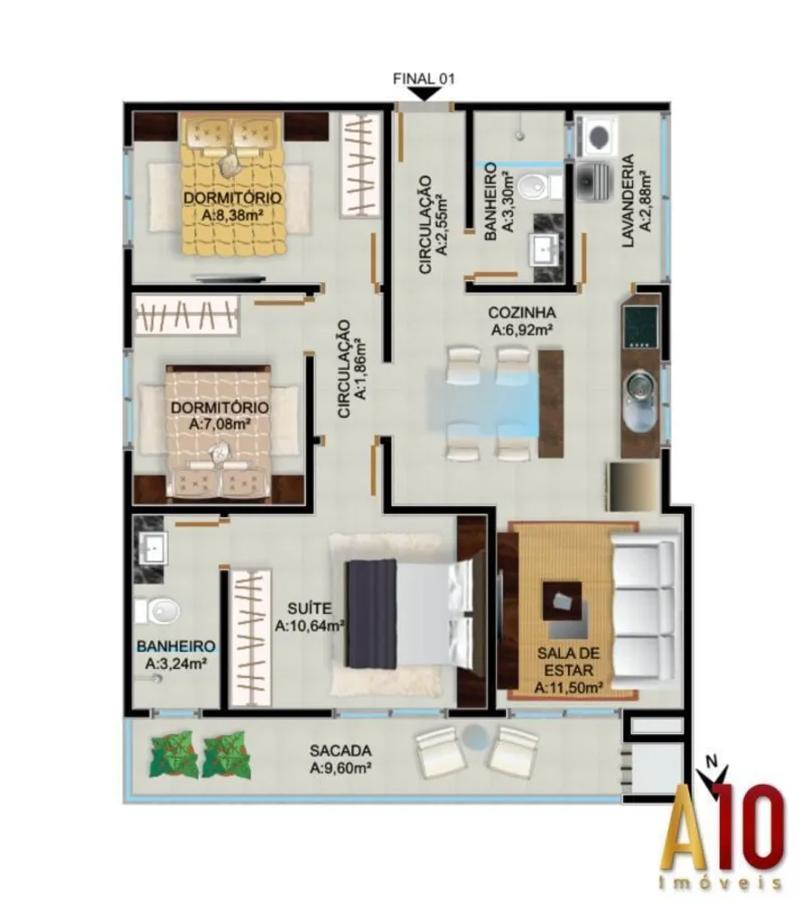 Apartamento, 3 quartos, 90 m² - Foto 16