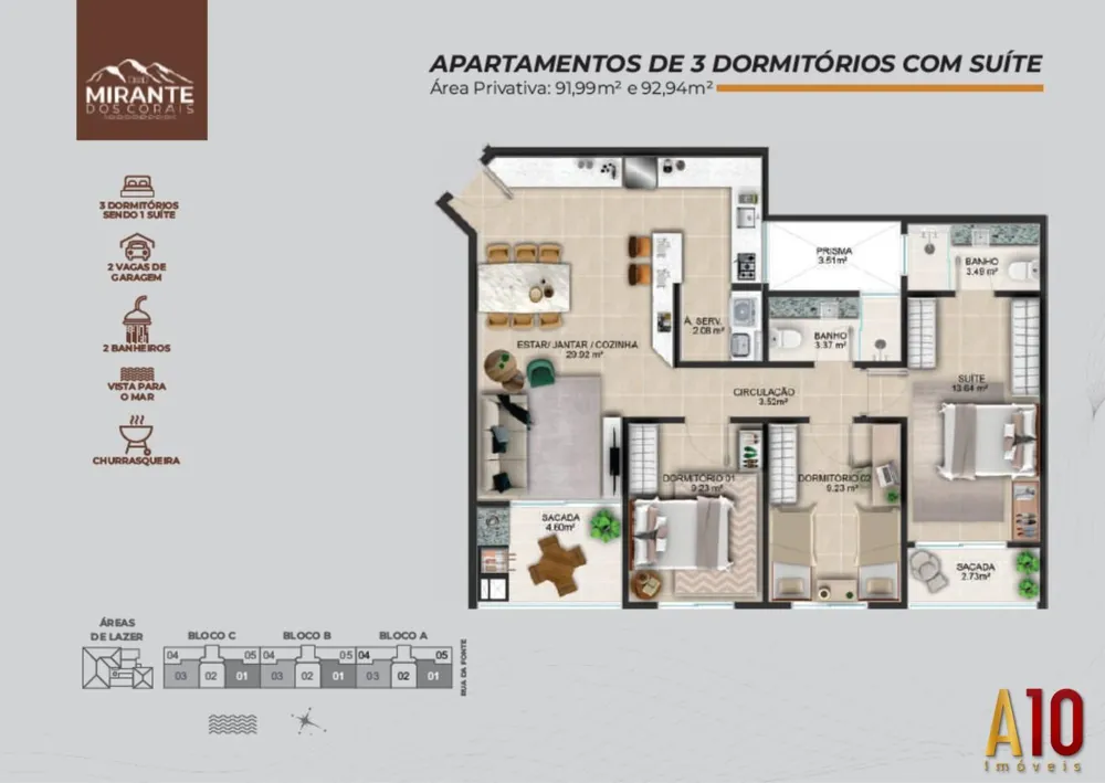 Apartamento, 3 quartos, 92 m² - Foto 7