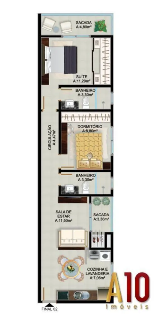 Apartamento, 2 quartos, 78 m² - Foto 1