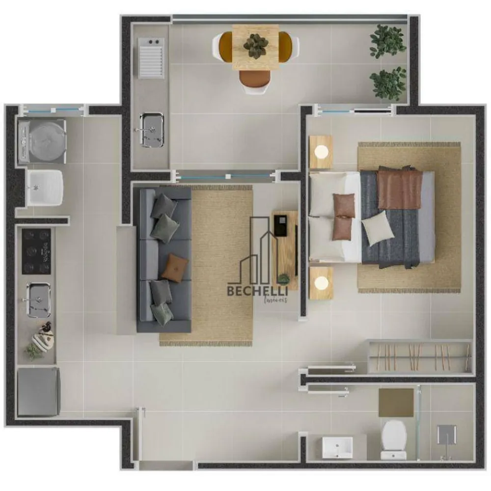 Apartamento, 1 quarto, 45 m² - Foto 9