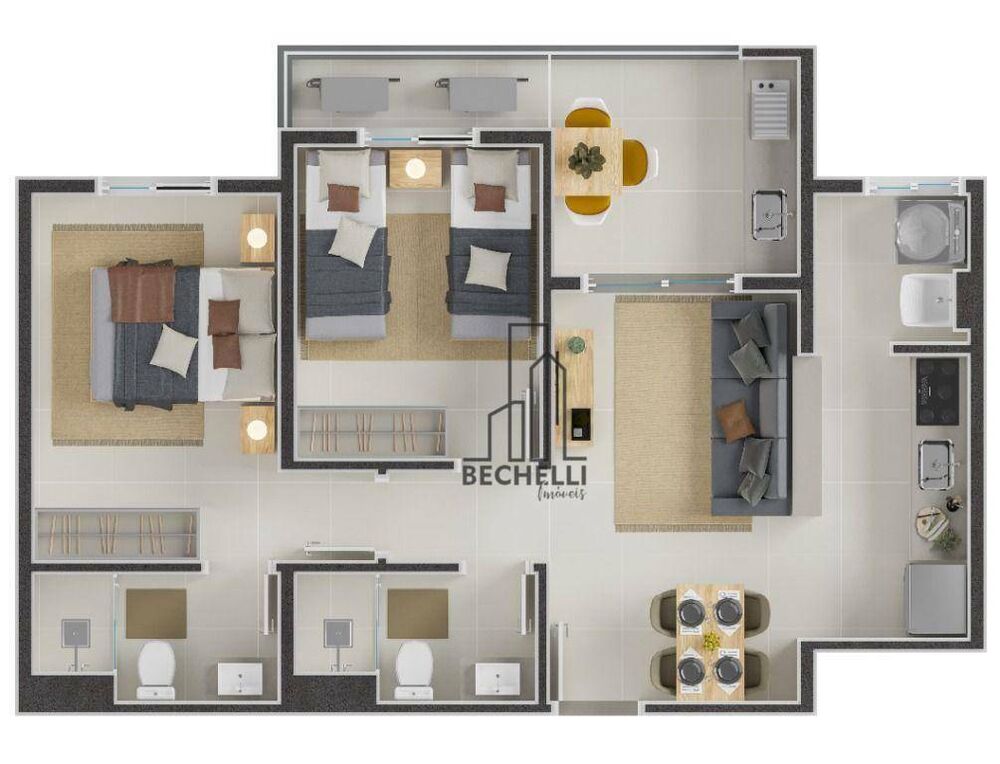 Apartamento, 2 quartos, 60 m² - Foto 12