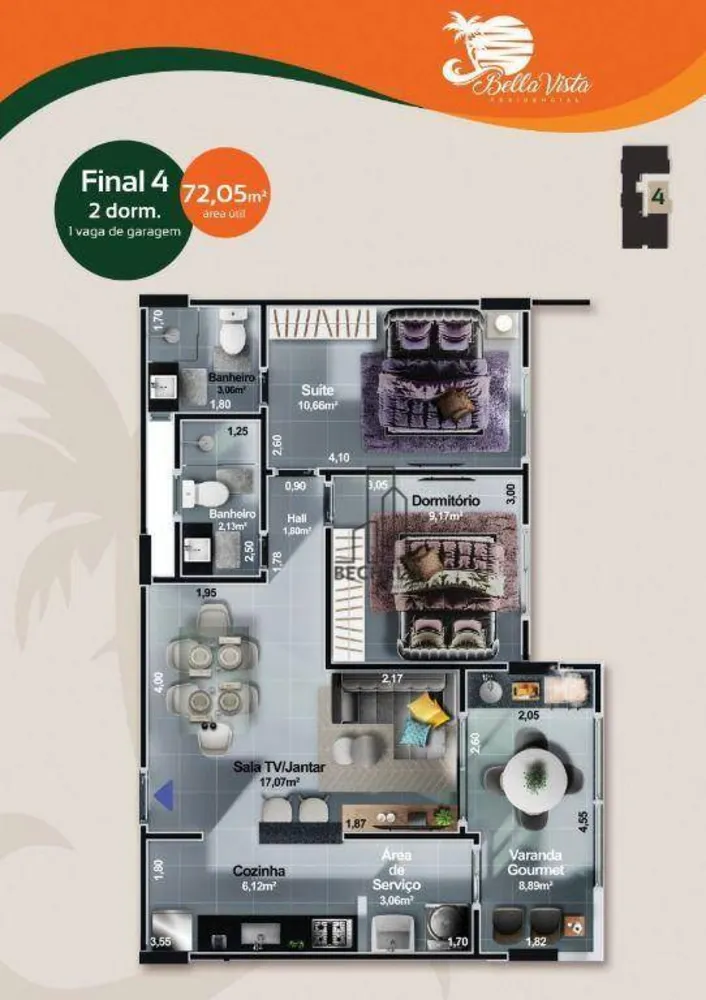 Apartamento, 2 quartos, 76 m² - Foto 4