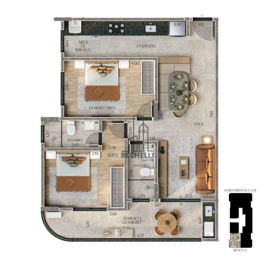 Apartamento, 2 quartos, 72 m² - Foto 1