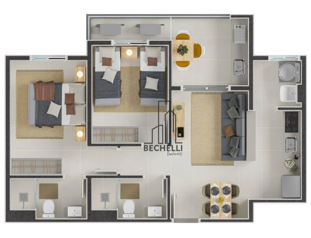 Apartamento, 2 quartos, 58 m² - Foto 17