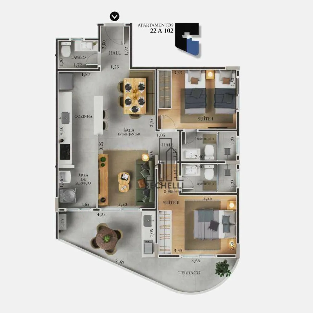 Apartamento, 2 quartos, 79 m² - Foto 6