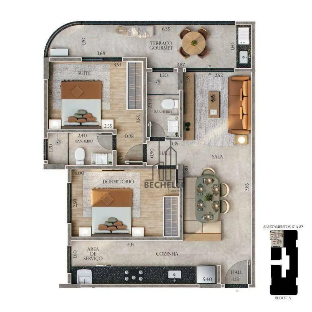 Apartamento, 2 quartos, 72 m² - Foto 1